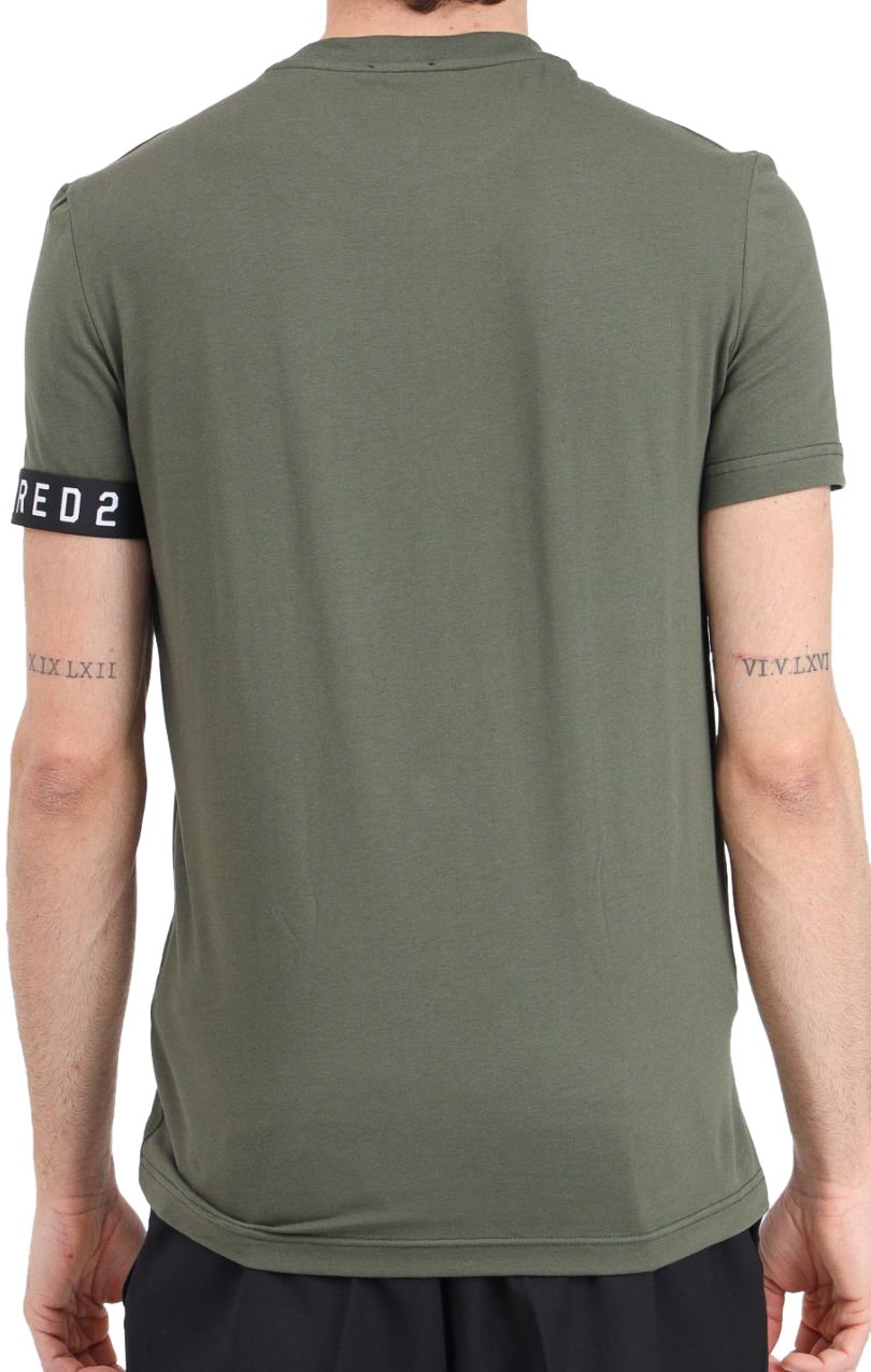 Dsquared2 DSquared2 Round Neck T-Shirt Green/Black/White Groen