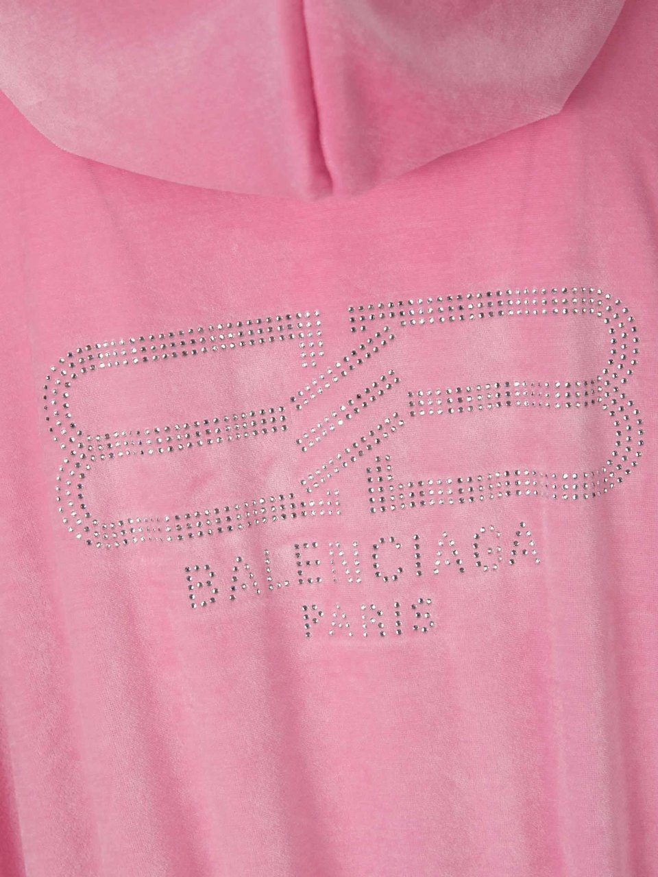 Balenciaga Paris Velvet Sweatshirt Roze