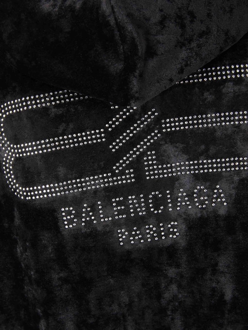 Balenciaga Paris Velvet Sweatshirt Zwart