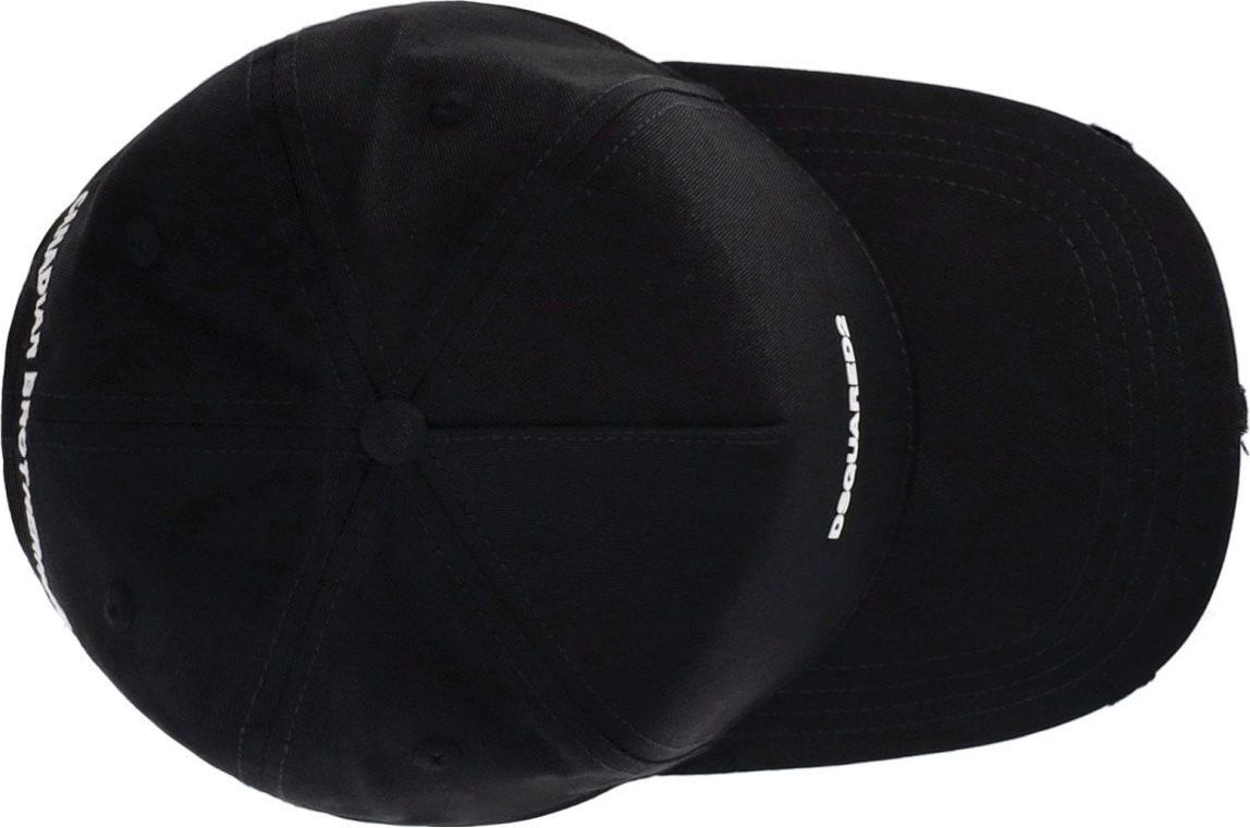 Dsquared2 Mini Logo Black Baseball Cap Black Zwart