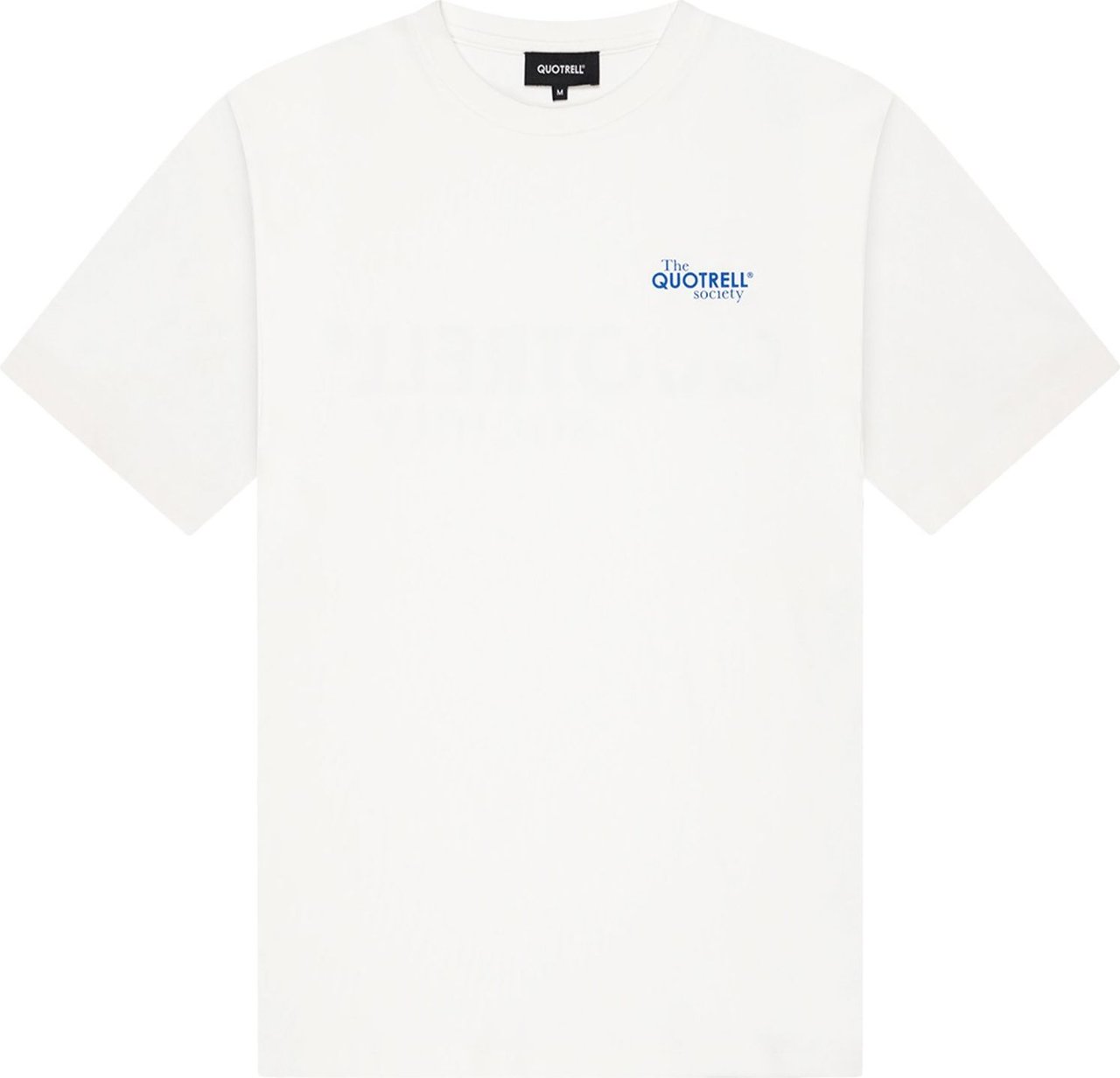 Quotrell Society T-shirt | White/cobalt Groen