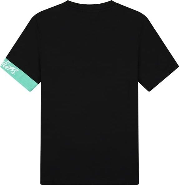 Malelions Malelions Men Captain T-Shirt 2.0 - Black/Turquoise Zwart