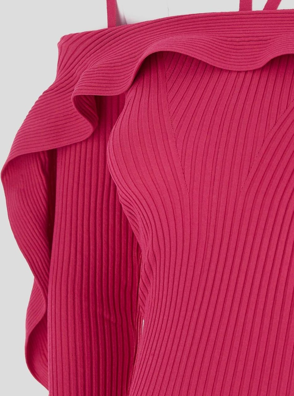 Versace Jeans Couture Ribbed Dress Roze