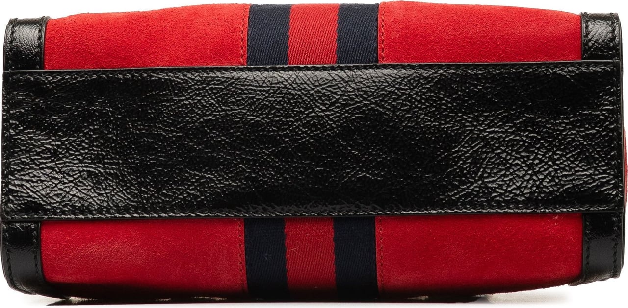 Gucci Small Suede Ophidia Satchel Rood