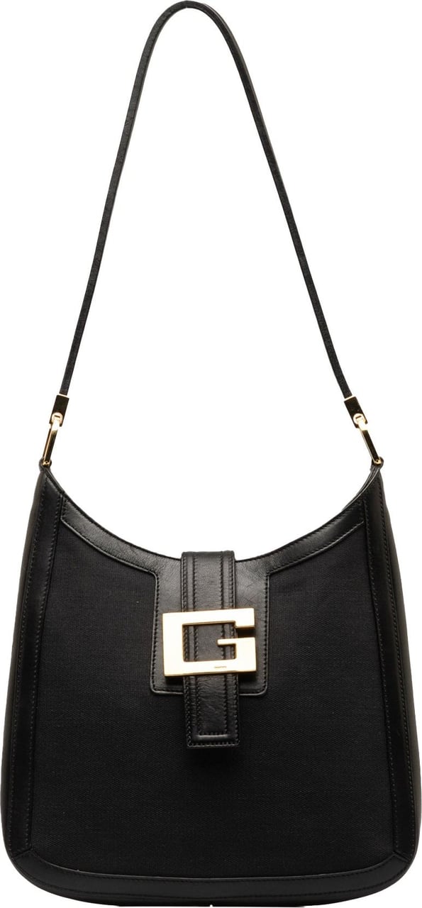 Gucci Canvas Shoulder Bag Zwart