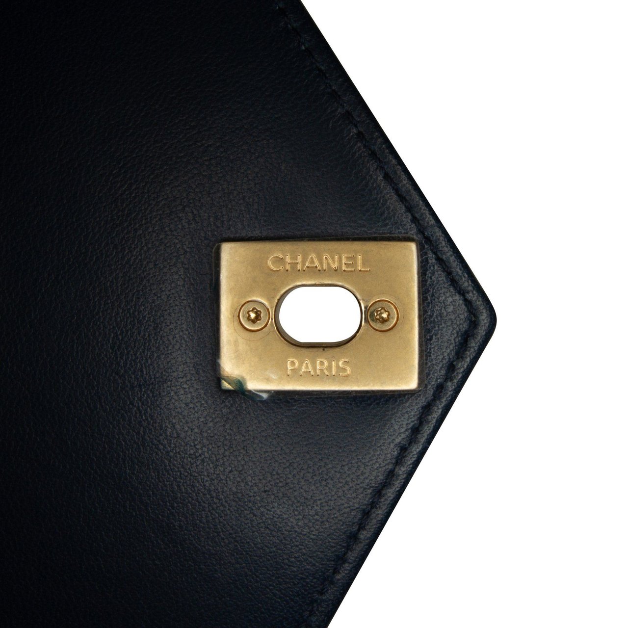 Chanel Small Reversed Chevron Lambskin Flap Blauw