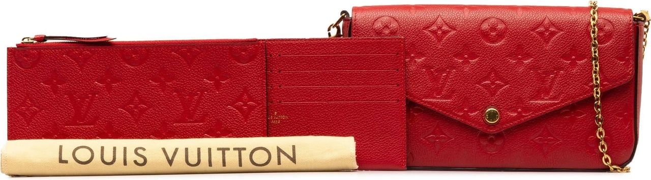 Louis Vuitton Monogram Empreinte Pochette Felicie Rood