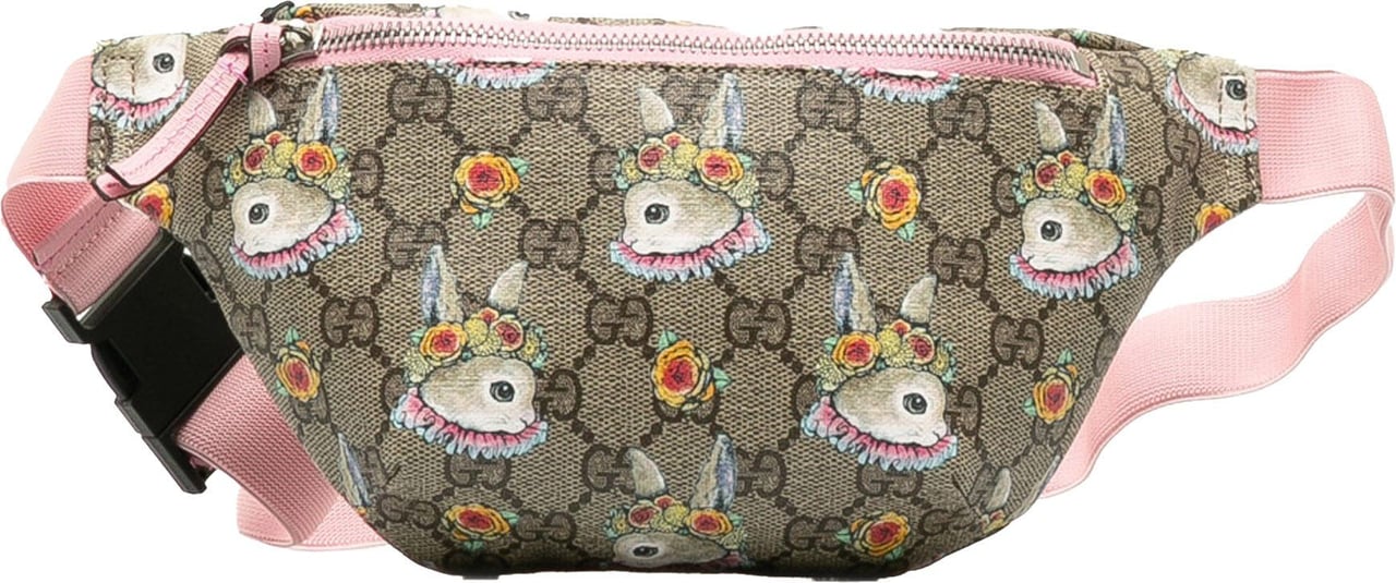 Gucci x Higuchi Yoko GG Supreme Rabbit Childrens Belt Bag Bruin