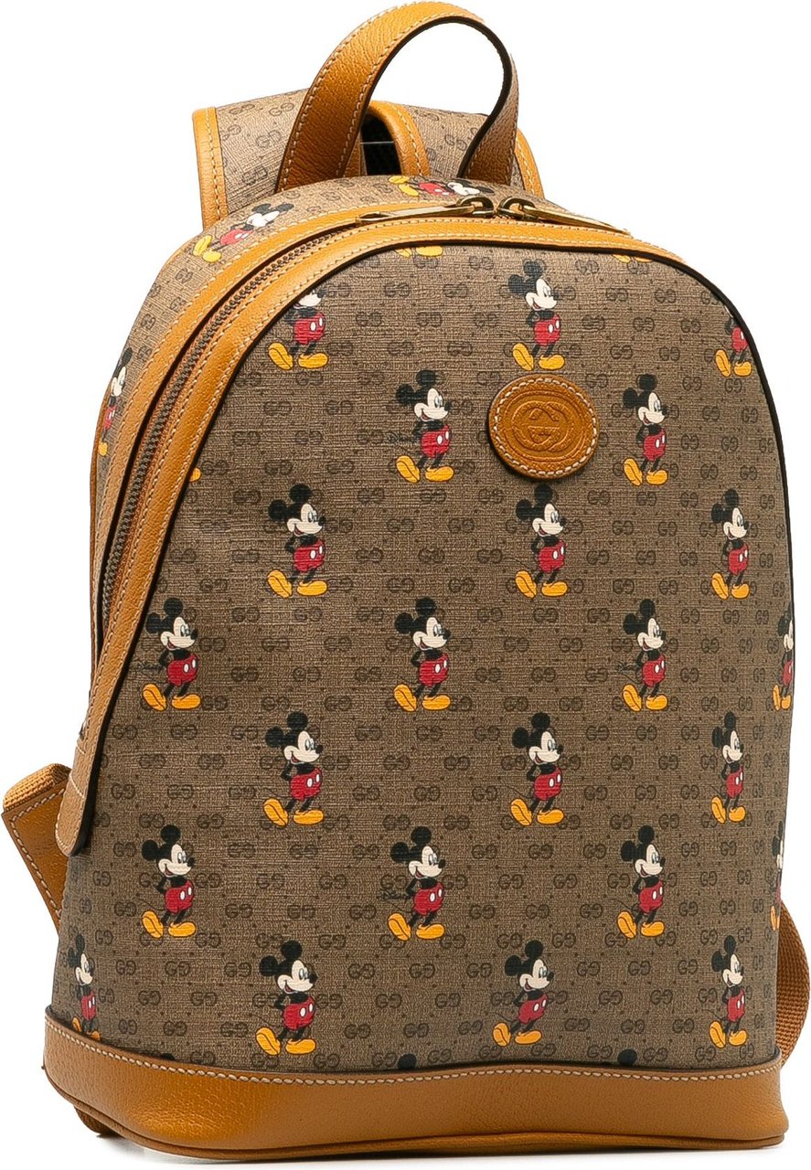Gucci Micro GG Mickey Mouse Dome Backpack Bruin