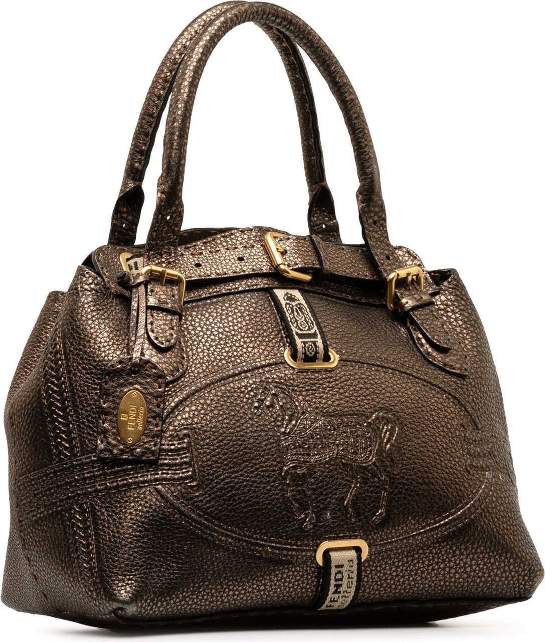 Fendi Selleria Grand Borghese Handbag Bruin