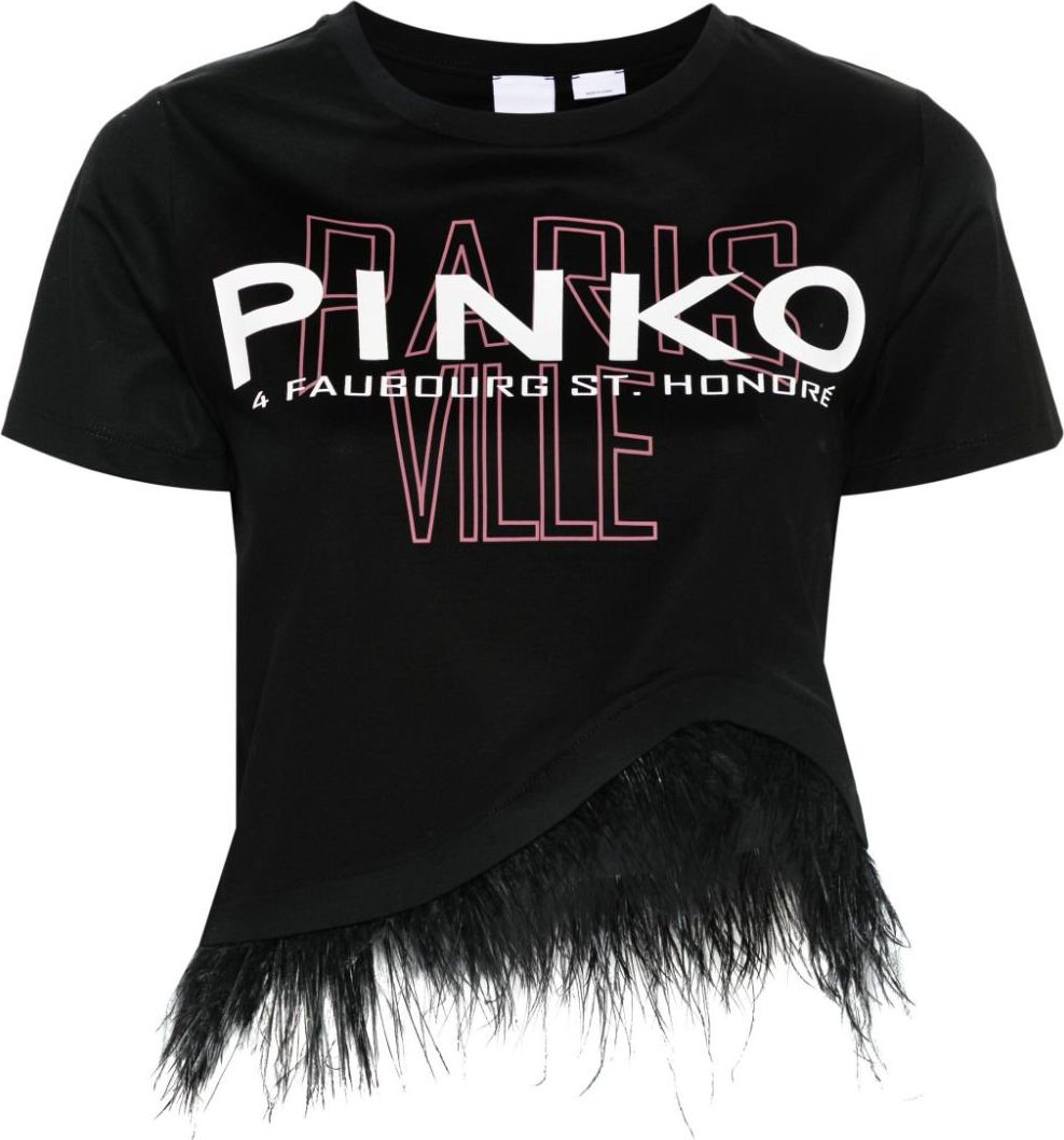 Pinko Pinko T-shirts and Polos Black Zwart