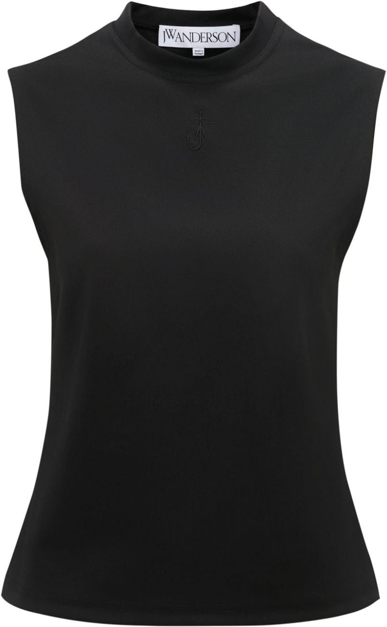 J.W. Anderson J.W. Anderson Black stretch polyester top Zwart