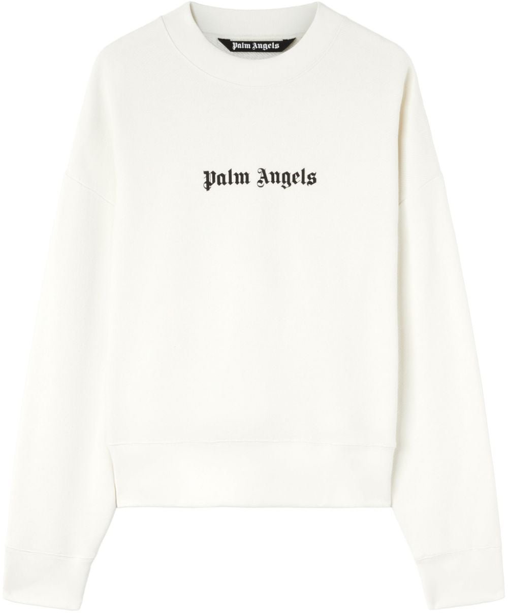 Palm Angels Palm Angels Ivory cotton oversize sweatshirt Neutraal