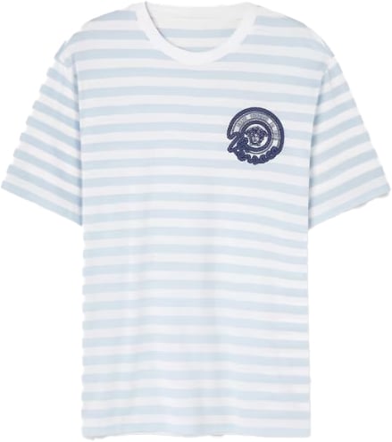Versace T-Shirts And Polos Whitepale Blue Blauw