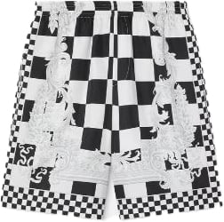 Versace Shorts Pastel Bluewhitesilver Blauw