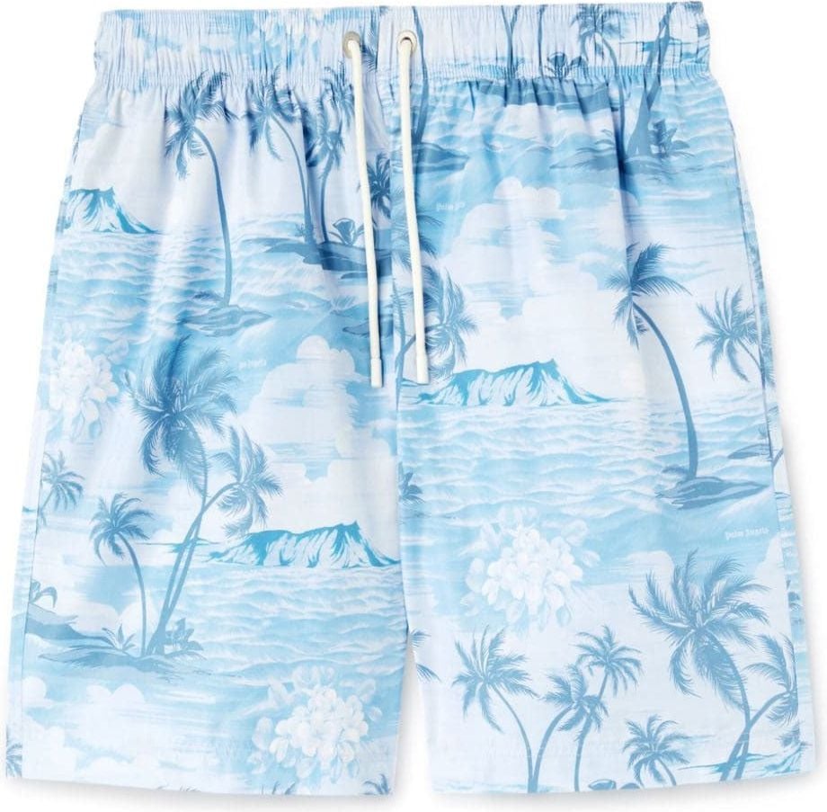 Palm Angels Sunset Motif Swimsuit Blauw