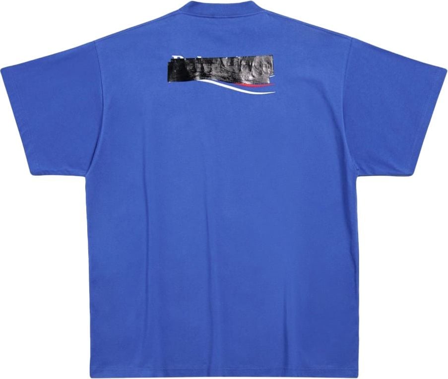 Balenciaga Heren Gaffer T-Shirt Blauw Blauw