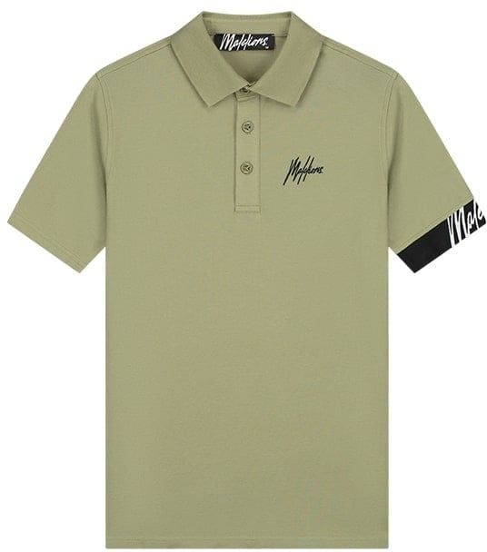 Malelions Captain Polo - Light Sage/Black Groen