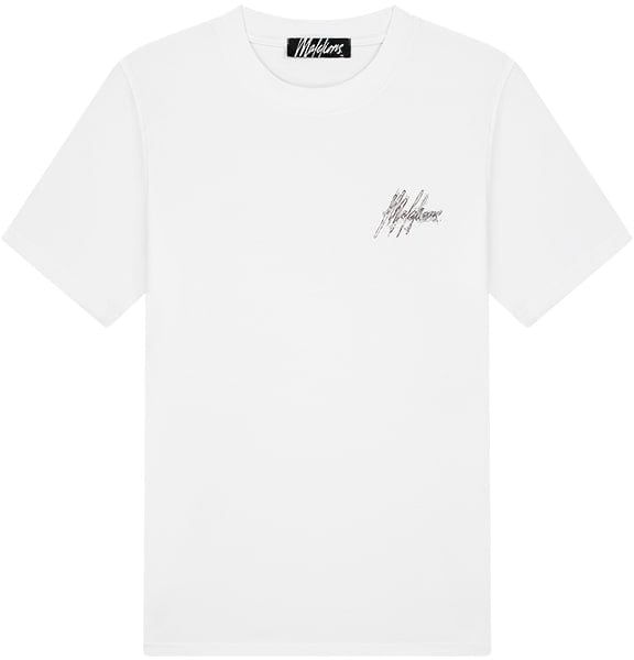 Malelions Men Splash T-Shirt - White Wit