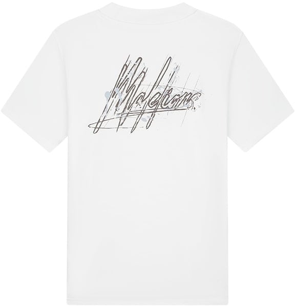 Malelions Men Splash T-Shirt - White Wit
