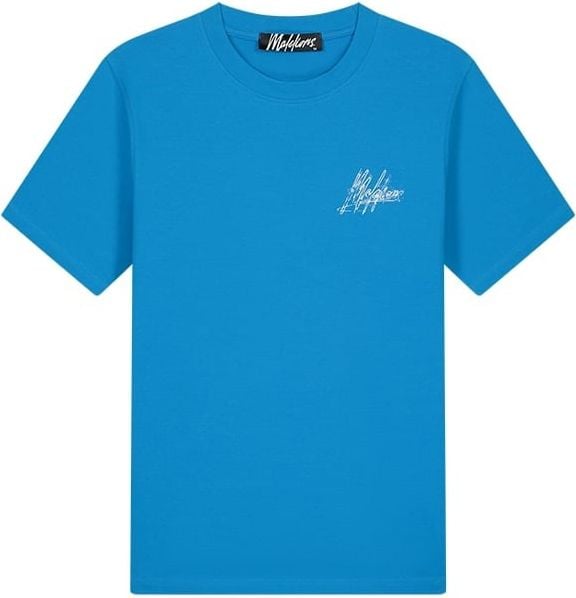 Malelions Malelions Men Splash T-Shirt - Bright Blue Blauw