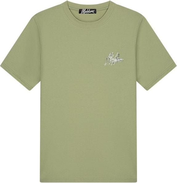 Malelions Malelions Men Splash T-Shirt - Sage Green Groen