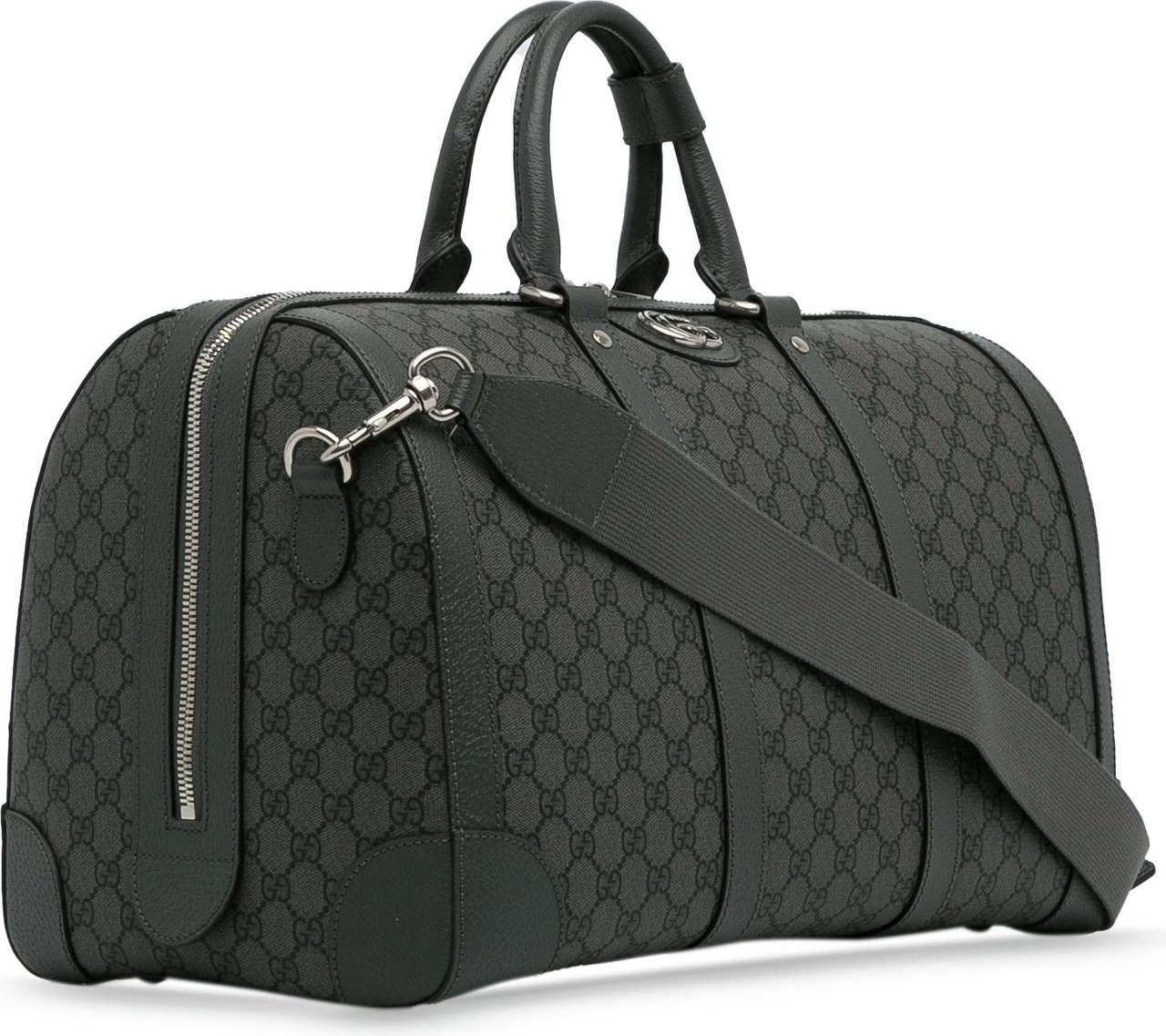 Gucci Small GG Supreme Savoy Duffle Bag Grijs