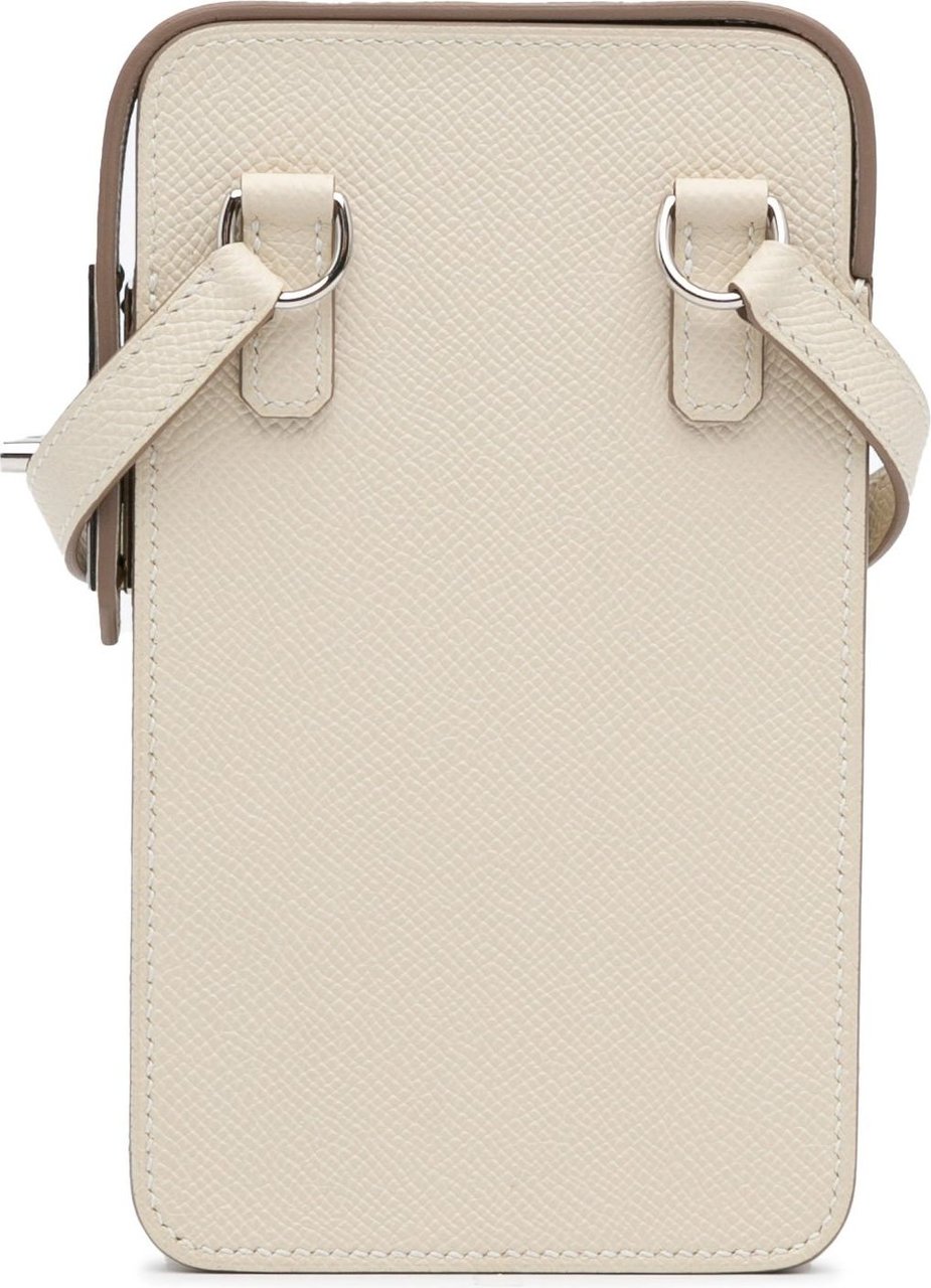 Hermès Epsom Hac a Box Phone Case Wit