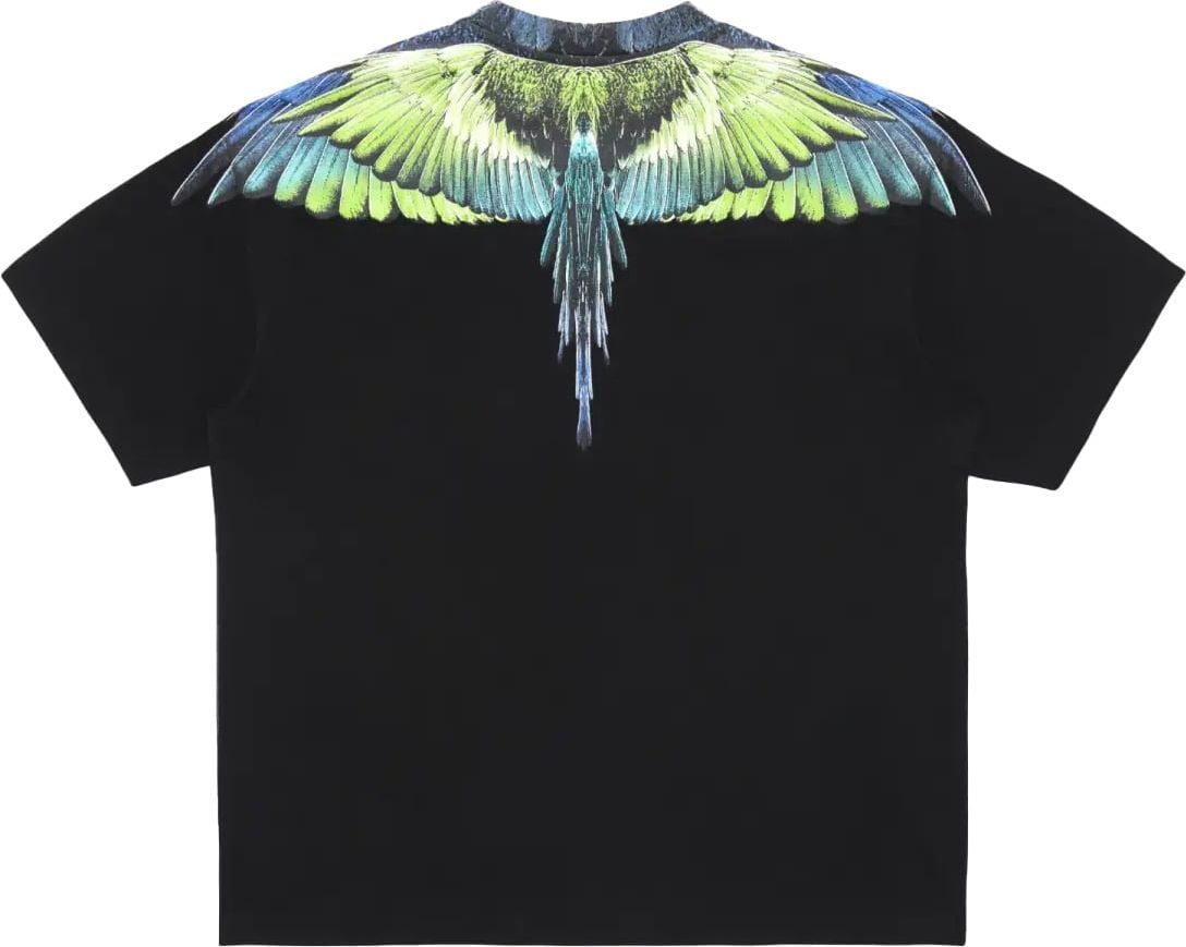 Marcelo Burlon Icon Wings T-shirt Black Light Gre Zwart
