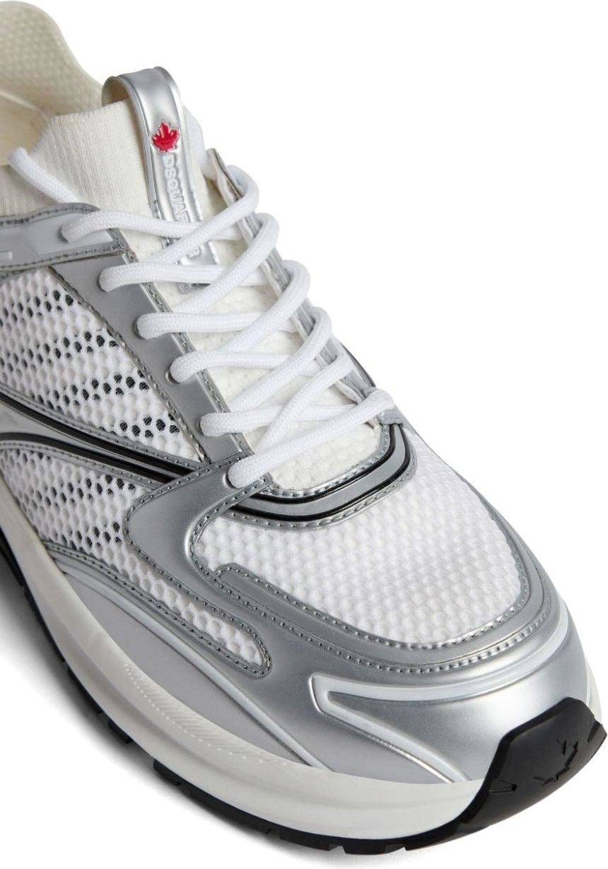Dsquared2 Dash White Silver Sneaker White Wit