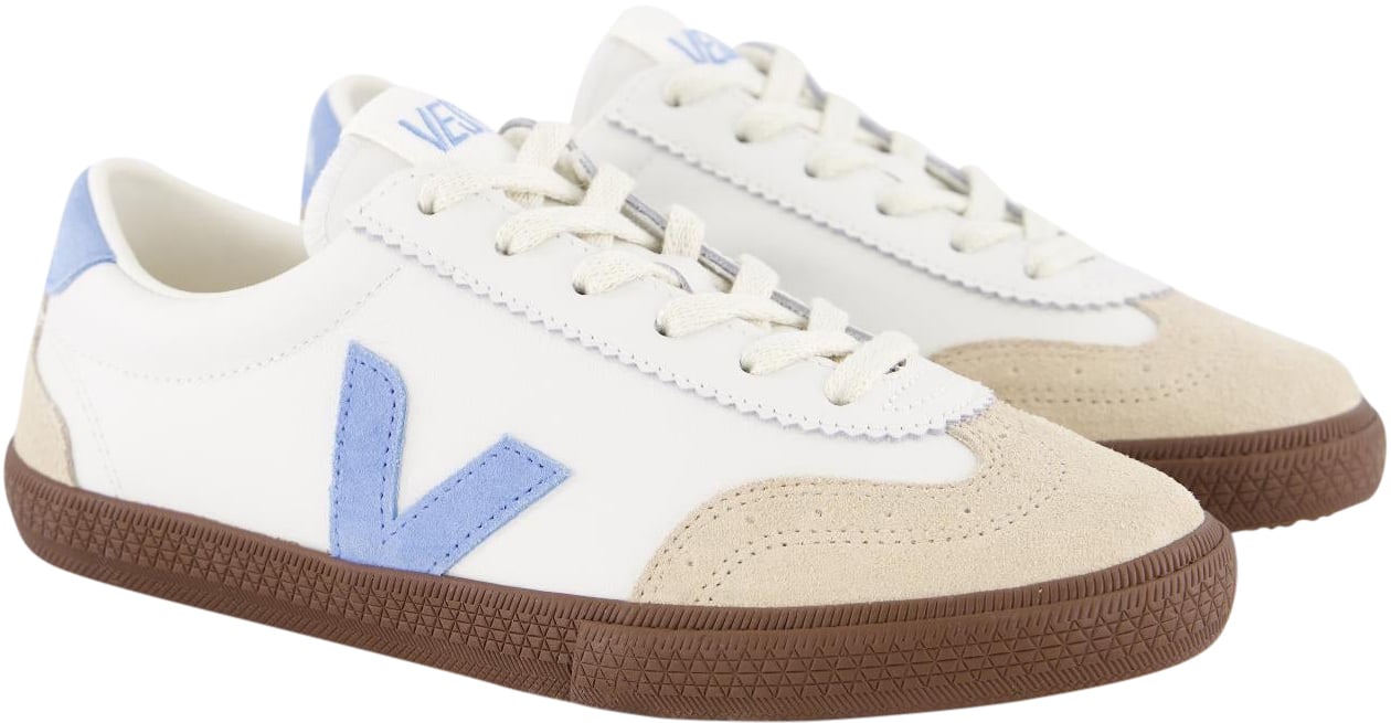 Veja Dames Volley Sneaker Wit/Blauw Wit