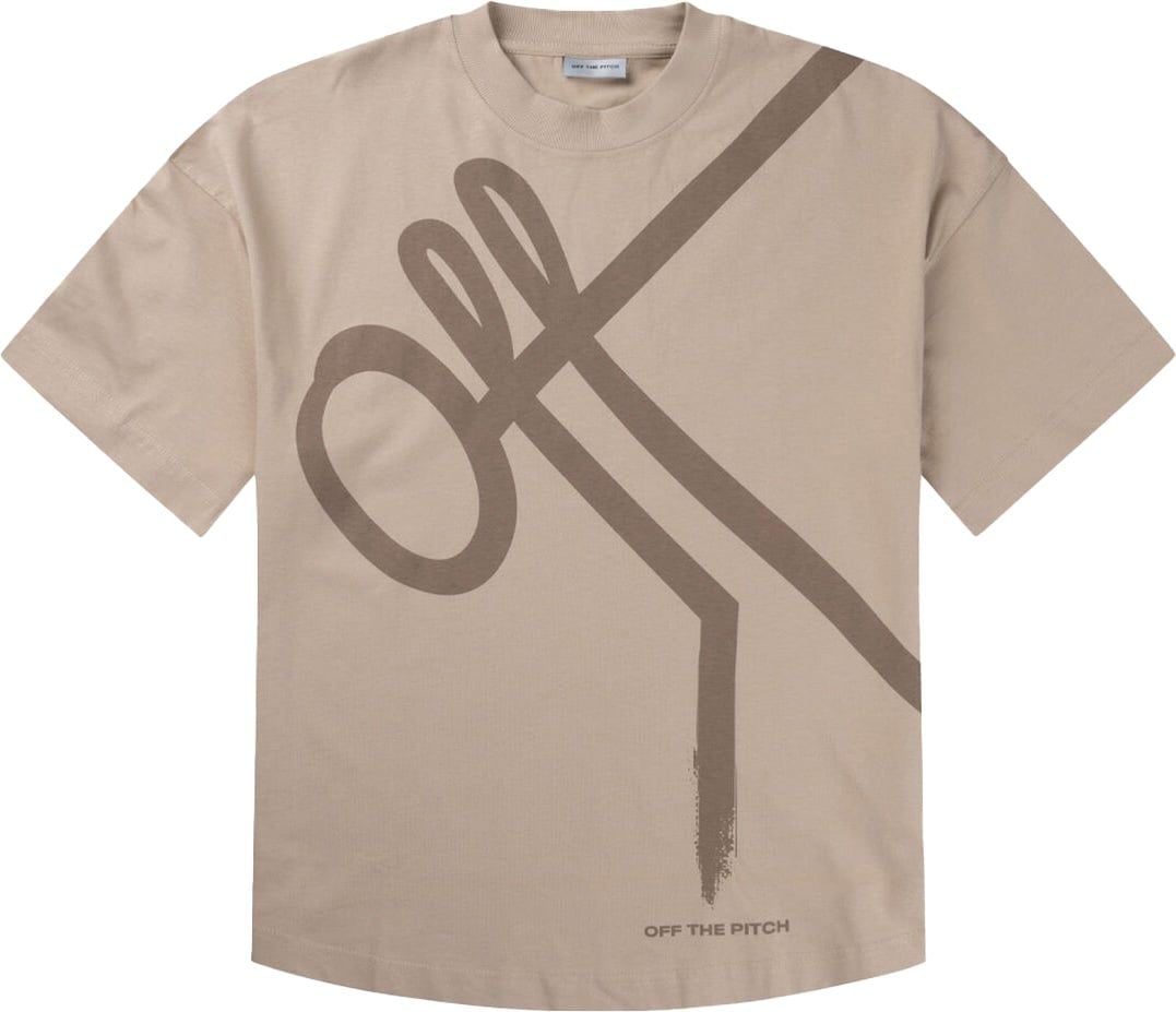 OFF THE PITCH Direction Oversized T-Shirt Unisex Beige Beige