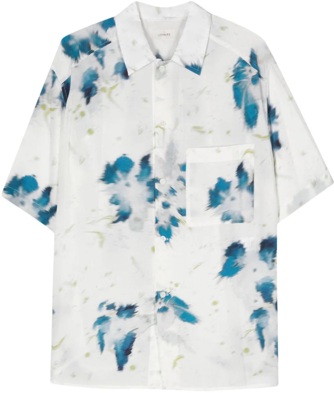 Lemaire Summer Shirt Chalk/blue Blauw