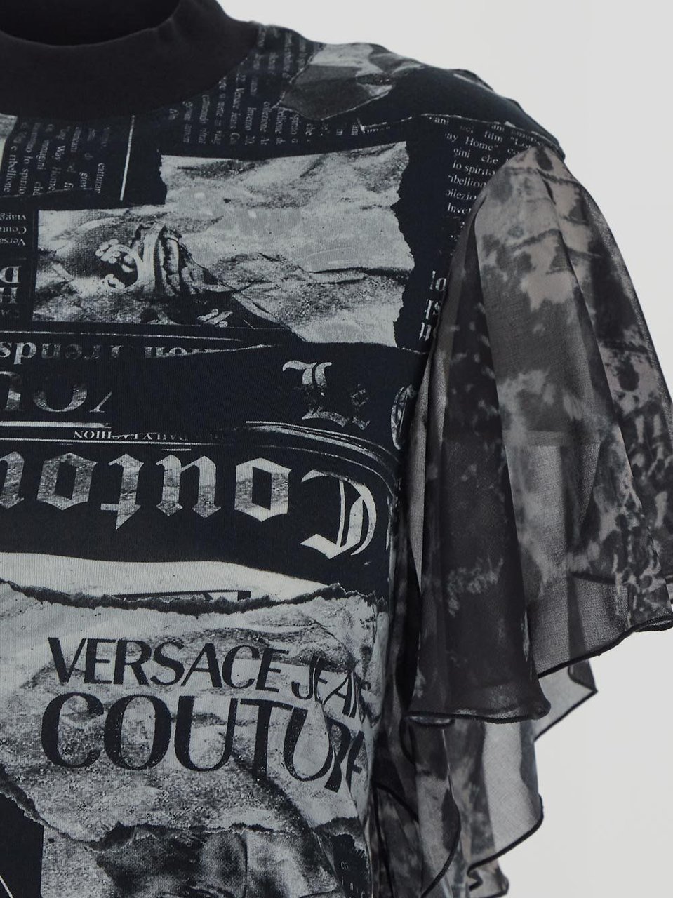 Versace Jeans Couture Printed Dress Zwart