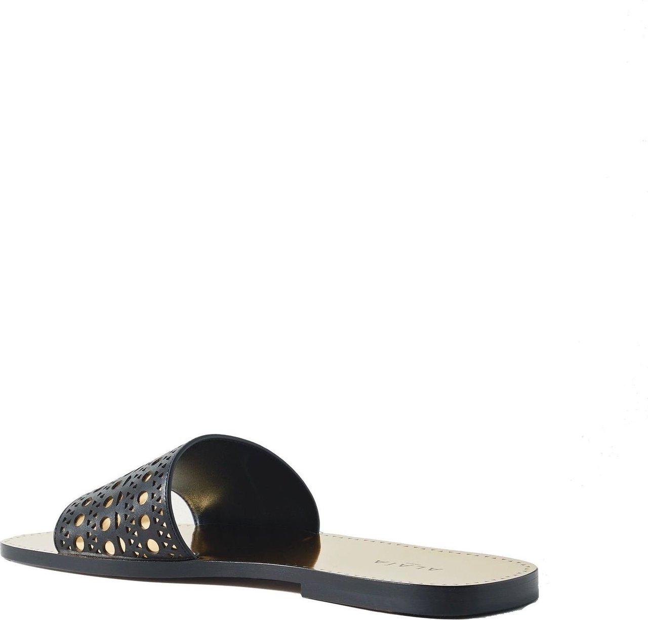 Alaïa Alaia Leather Slides Zwart