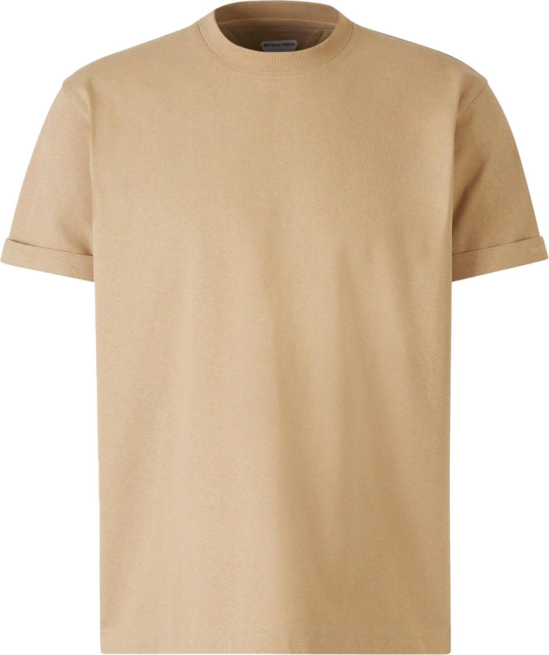 Bottega Veneta Plain Cotton T-Shirt Taupe