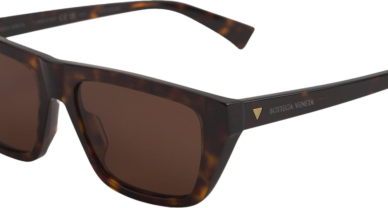 Bottega Veneta Rectangular Sunglasses Zwart