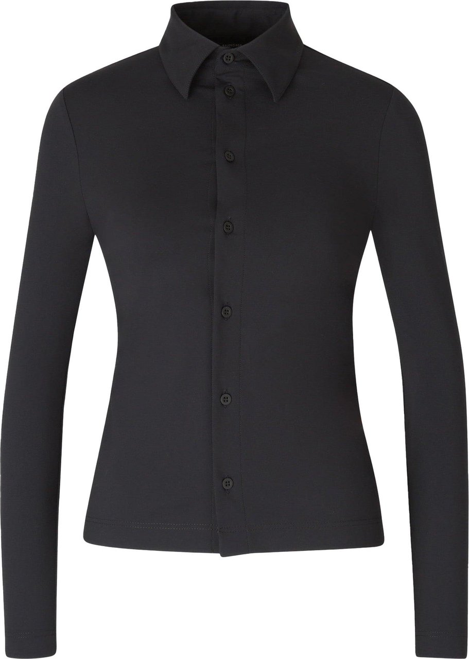 Balenciaga Plain Elastic Shirt Zwart