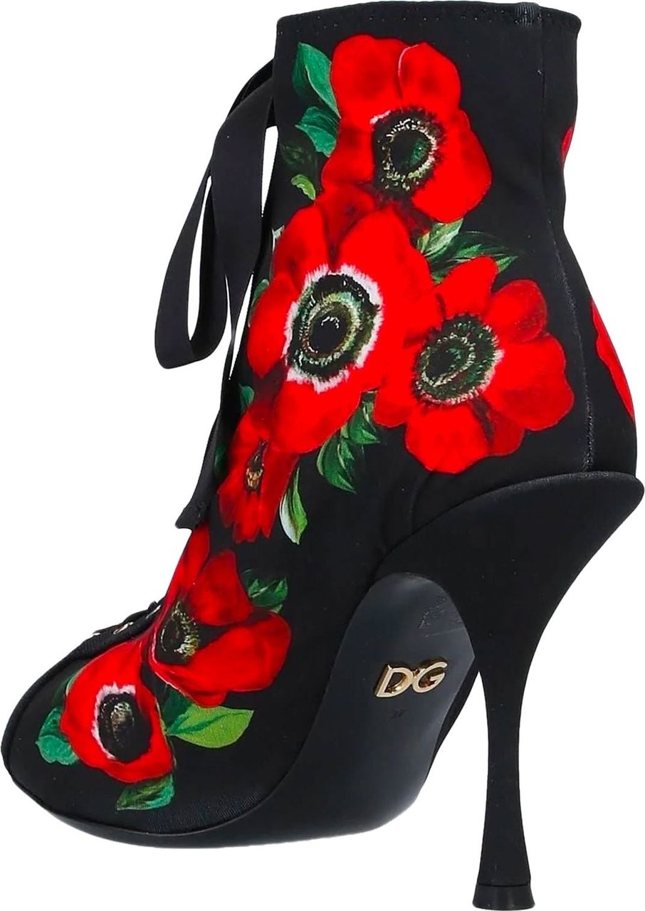 Dolce & Gabbana Dolce & Gabbana Bette Printed Boots Zwart