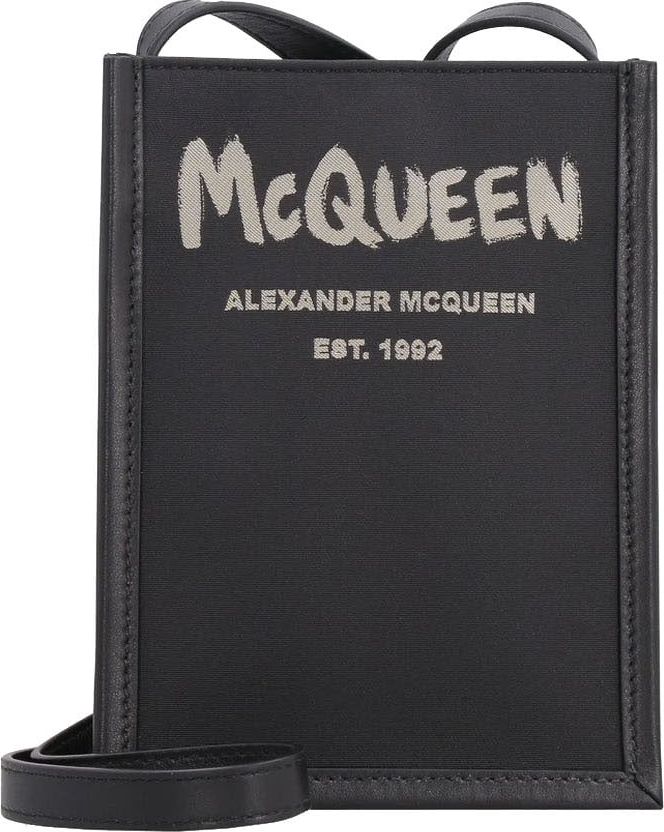 Alexander McQueen Alexander Mcqueen Messenger Logo Bag Zwart