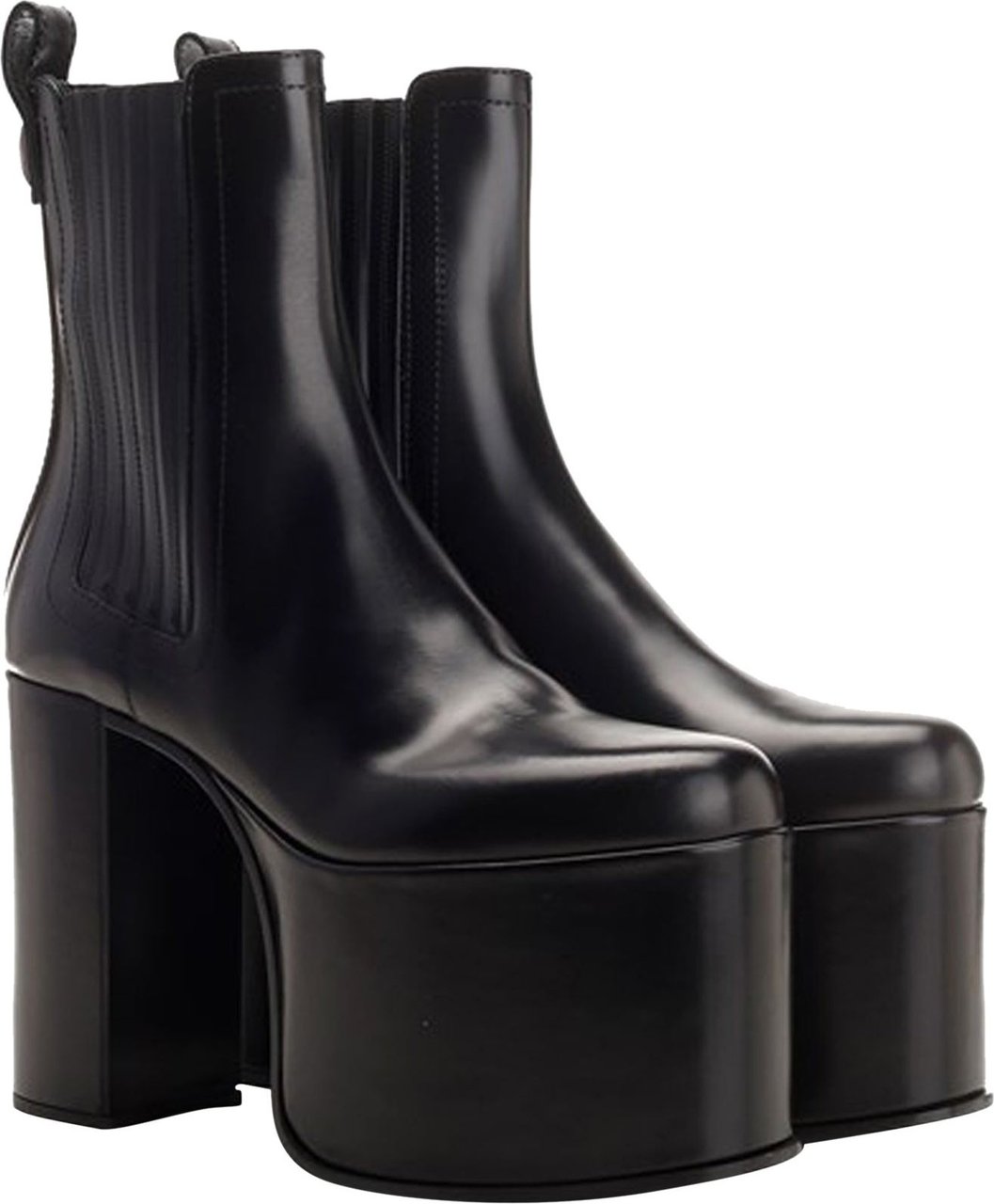 Valentino Valentino Garavani Ankle Leather Boots Zwart