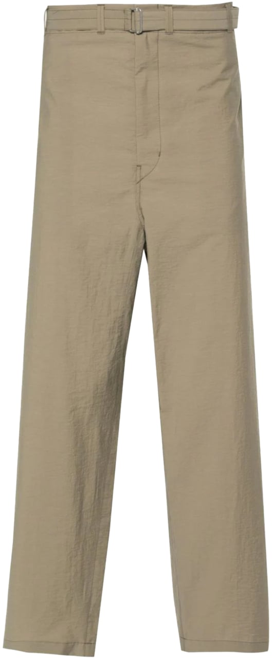 Lemaire Belted Carrot Pants Dusty Khaki Divers