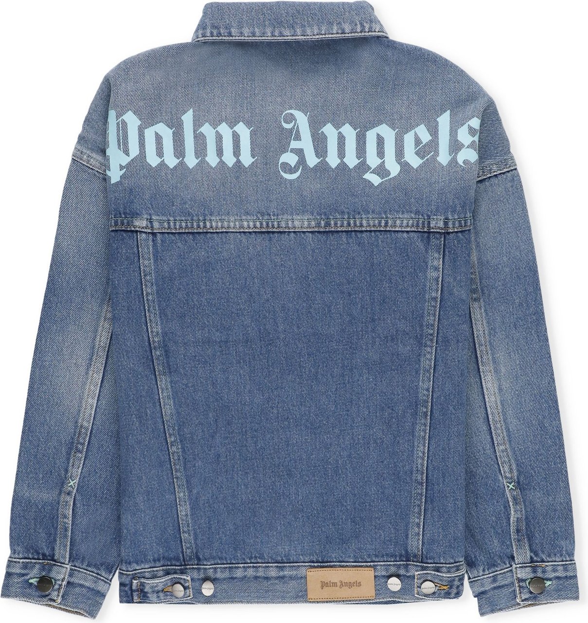 Palm Angels Coats Blue Blauw