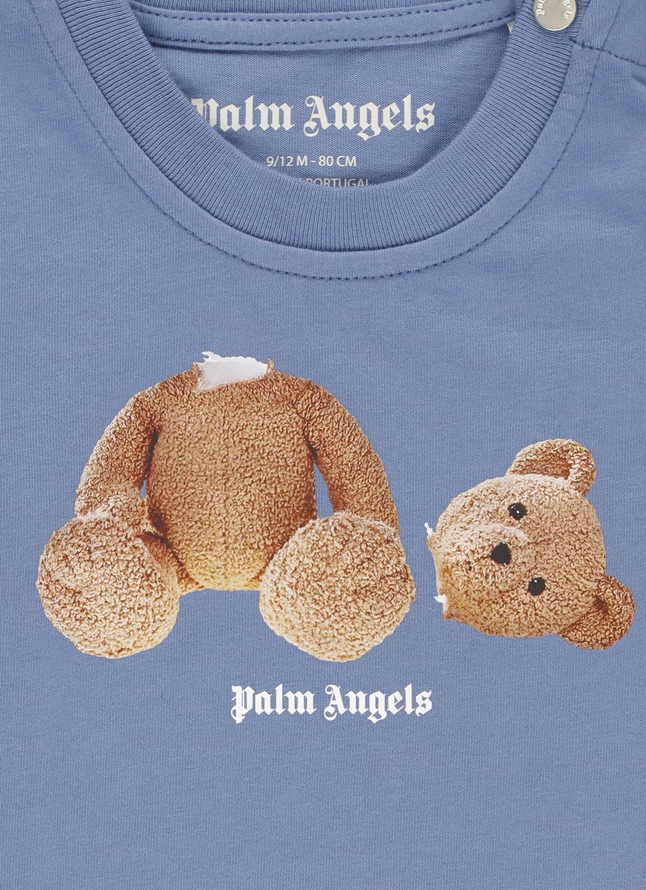 Palm Angels T-shirts And Polos Blue Blauw
