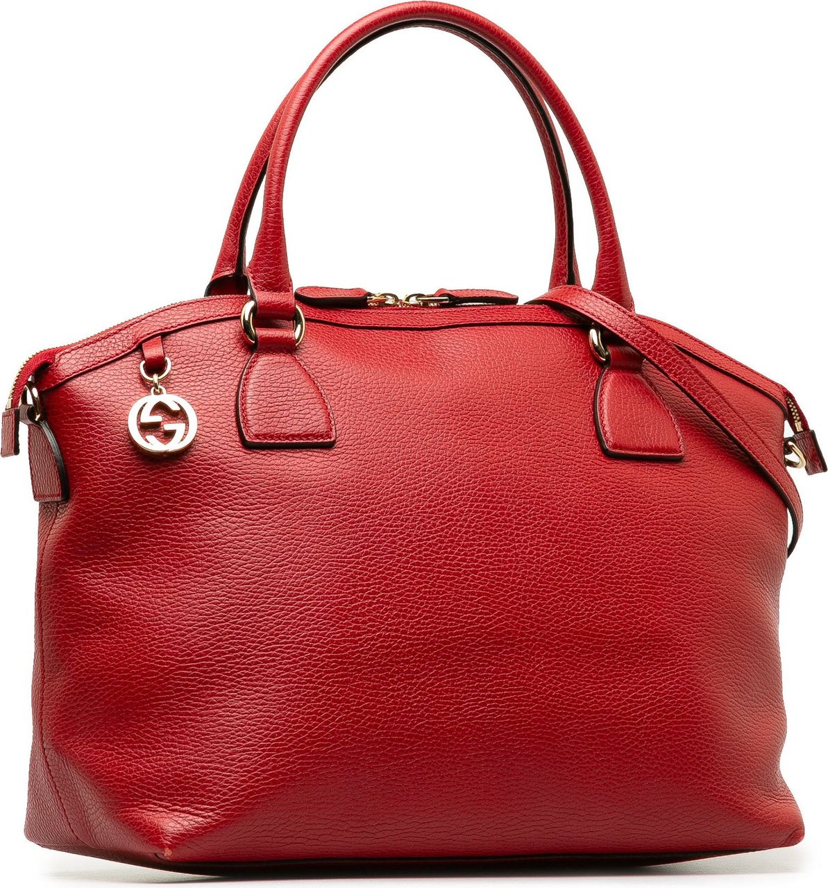 Gucci Convertible GG Charm Dome Satchel Rood