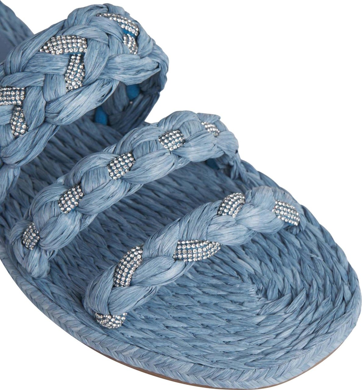 Aquazzura Raffia Coastal Sandal Blauw
