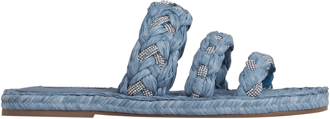 Aquazzura Raffia Coastal Sandal Blauw