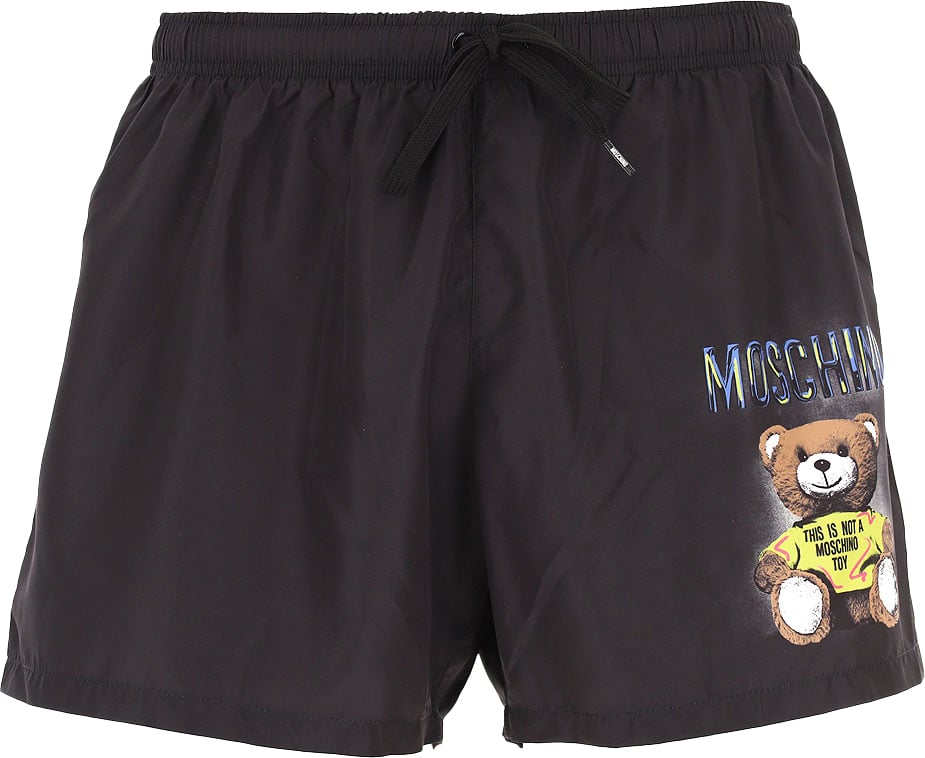 Moschino Teddy Bear Logo Swim Shorts Zwart