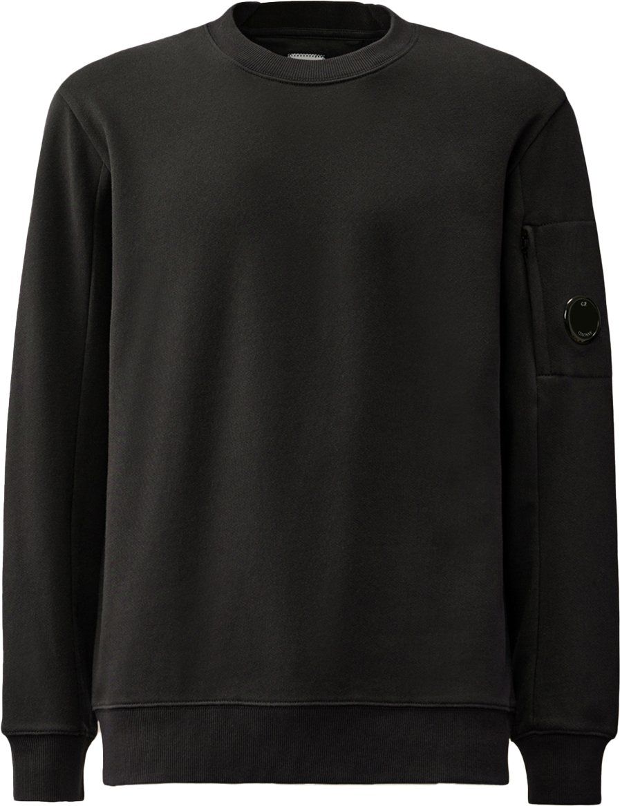 CP Company Diagonal Fleece Lens sweater Zwart