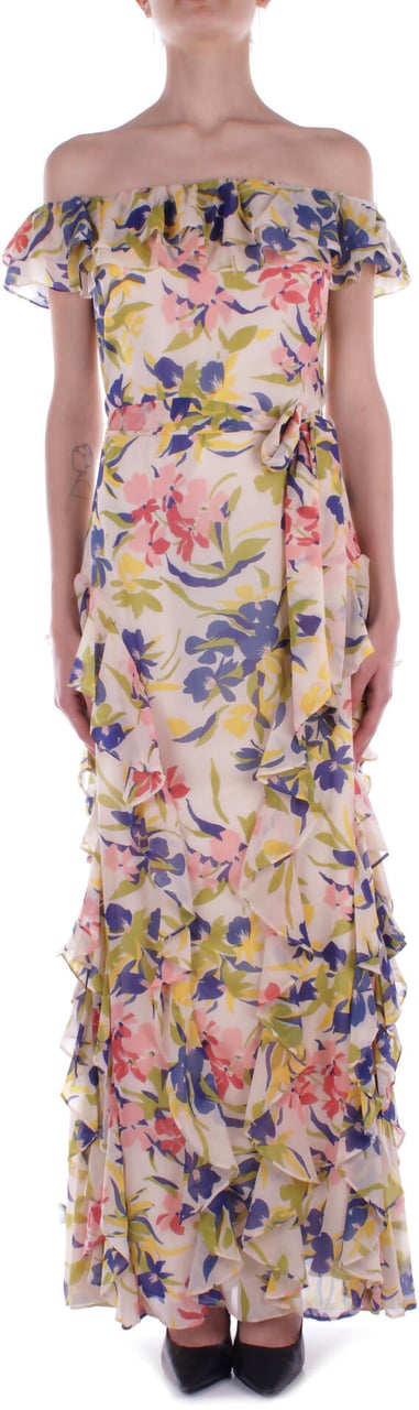 Ralph Lauren Dresses Creamblue Blauw
